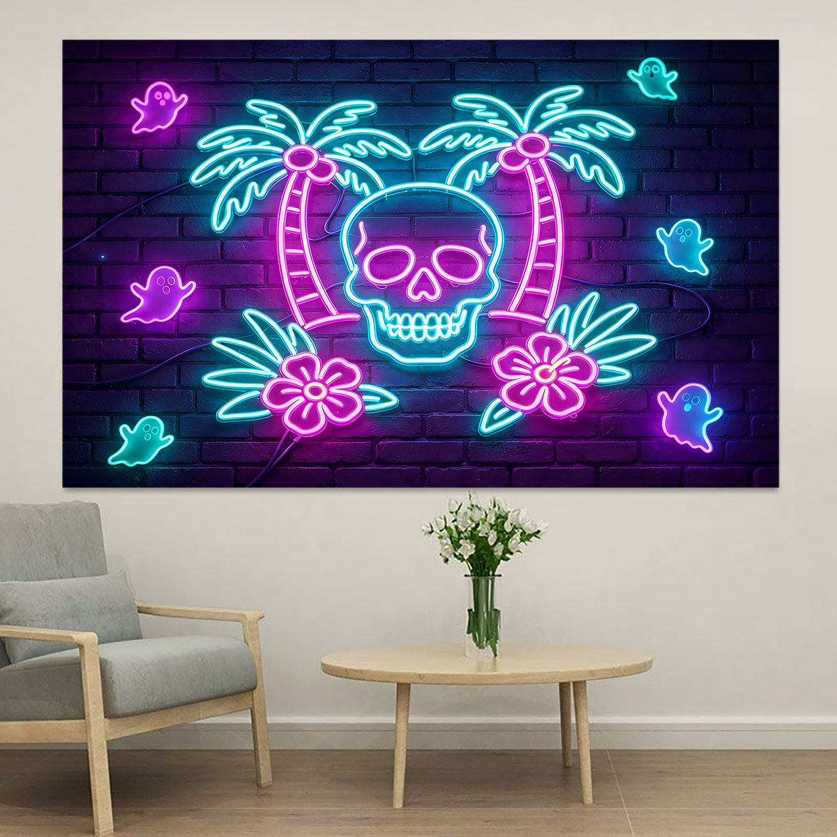 Wall Decor Lighting Tree - Adesivo Murale Luminoso al Neon con