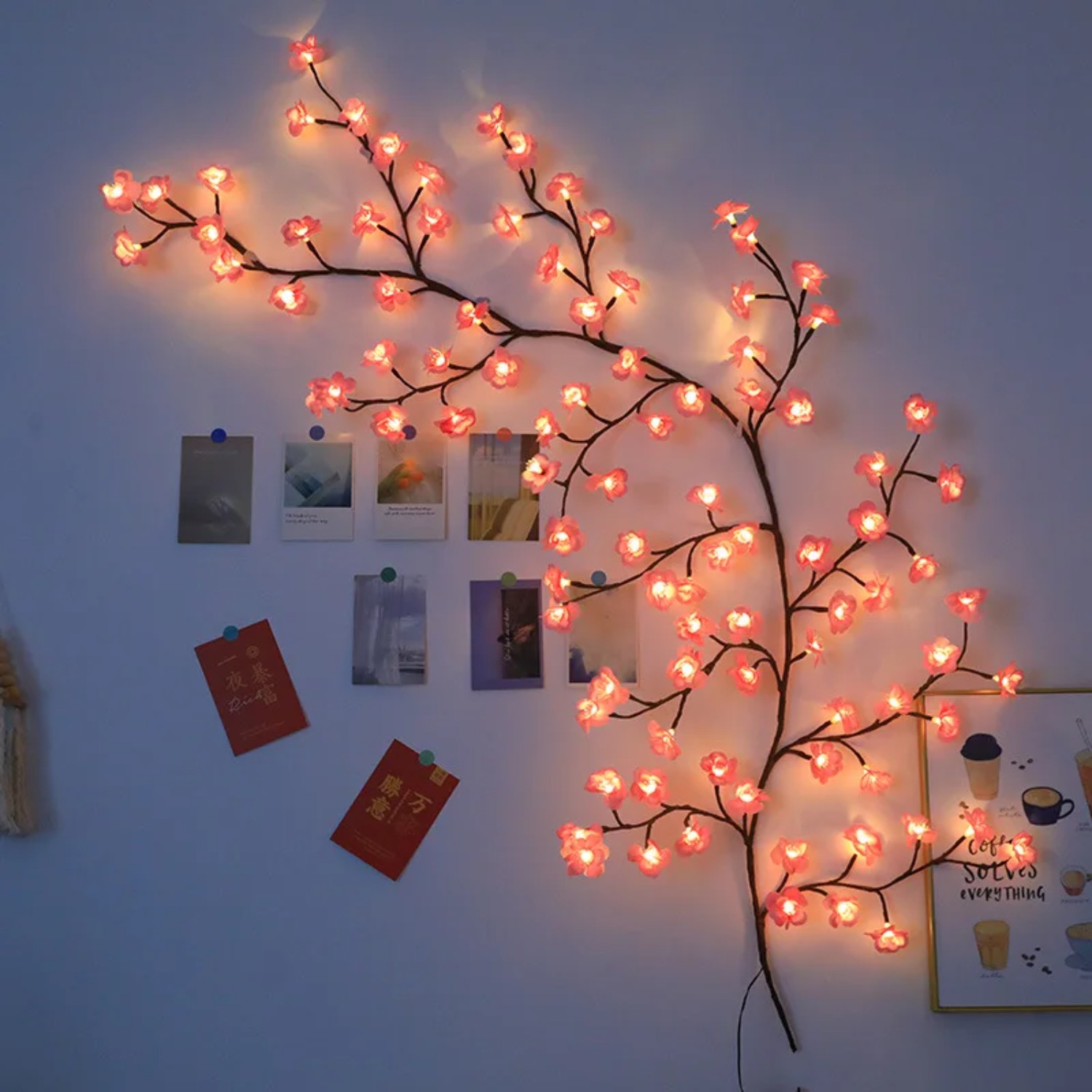 Wall Decor Lighting Tree - Luce LED a ramo di ciliegio