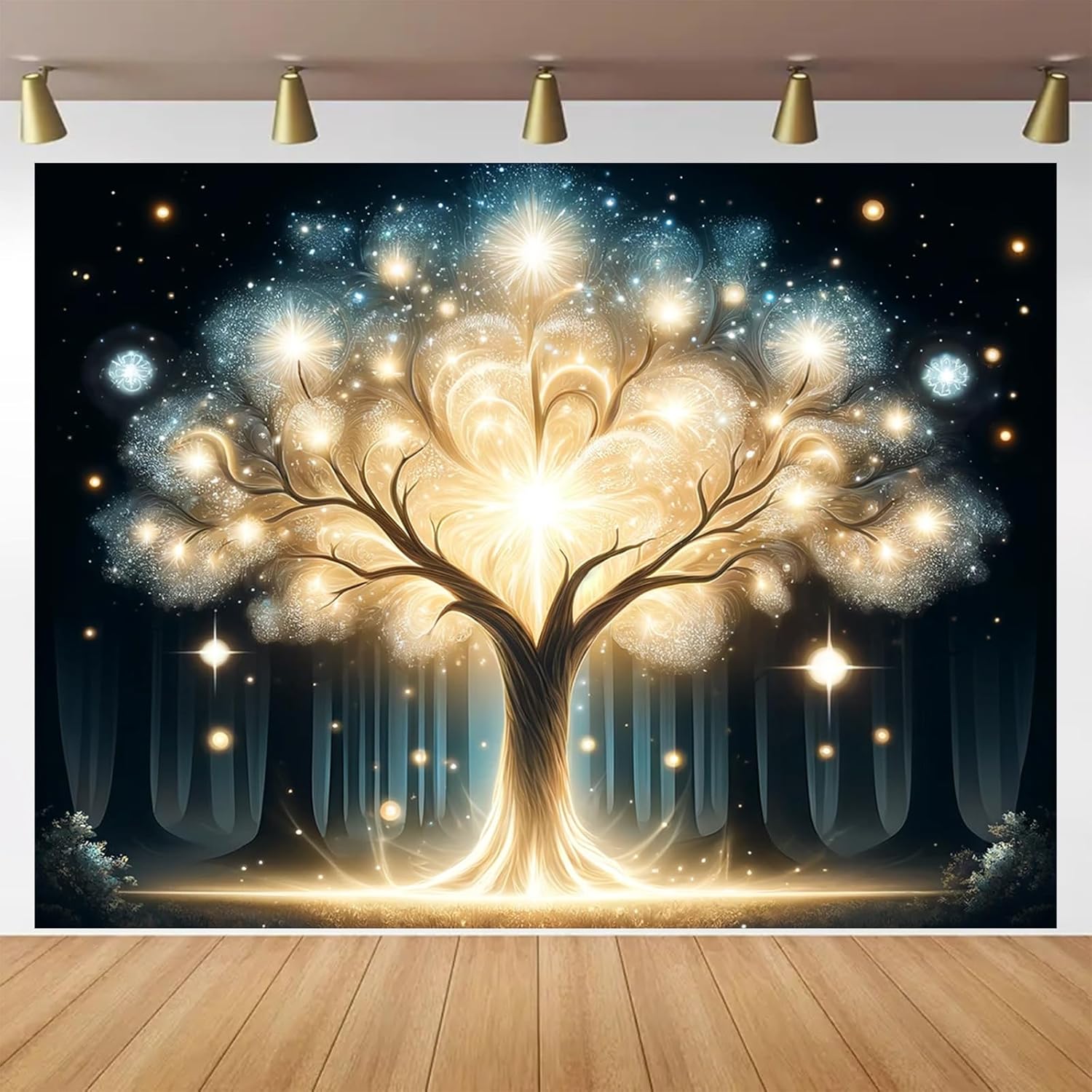Wall Decor Lighting Tree - Incandescente Spirit Tree UV Luce nera