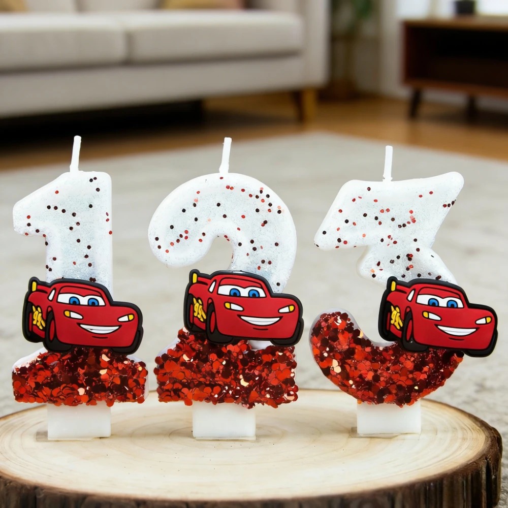 Lighting Mcqueen Decor - Candela Digitale 0-9 Storia delle Corse
