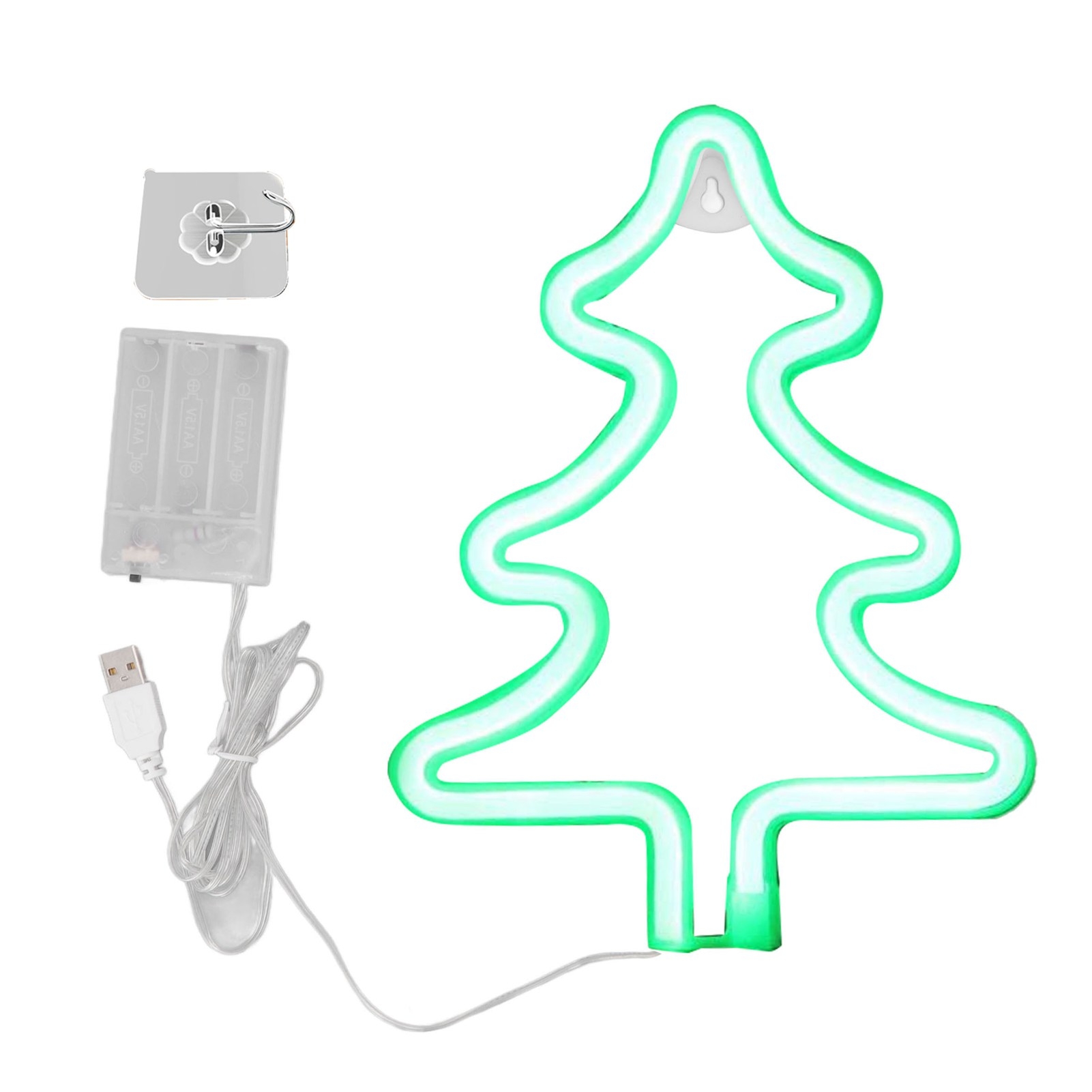 Wall Decor Lighting Tree - Insegna al Neon Natalizia a Forma