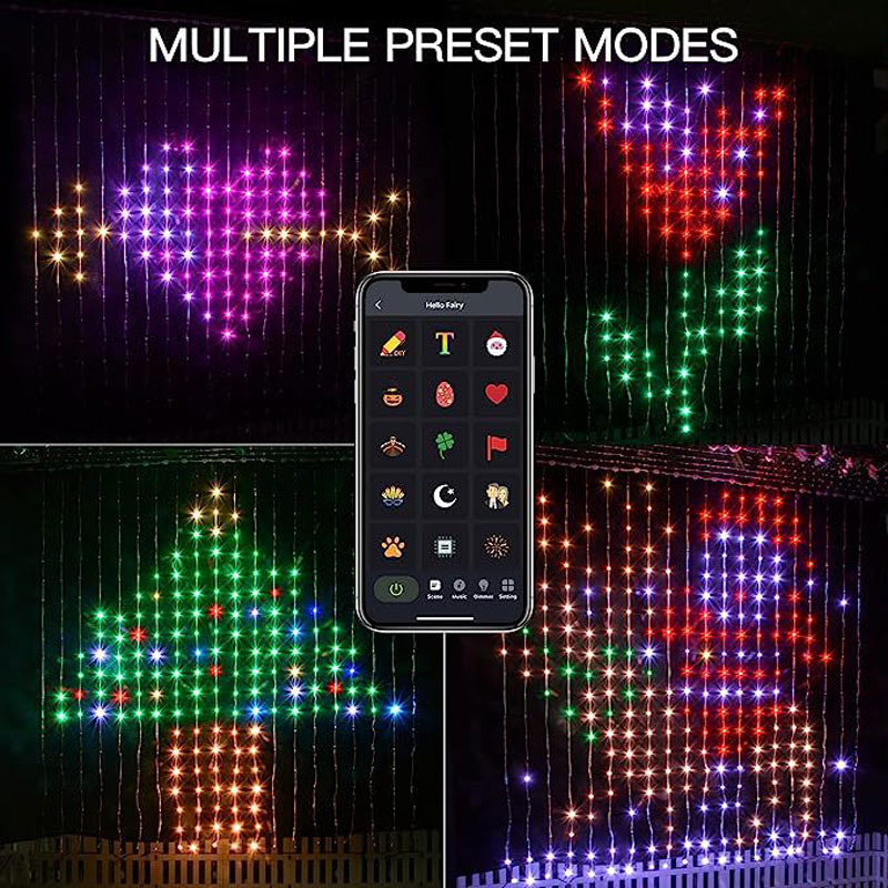 Fairy Light Curtain - Luci a tenda LED festive, sincronizzate