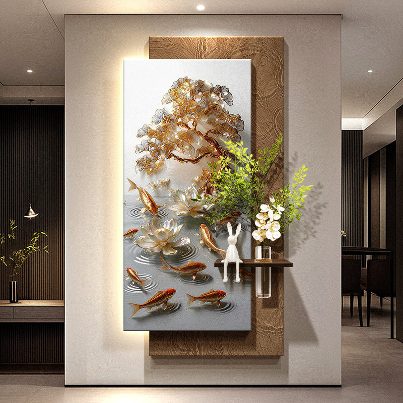 Wall Decor Lighting Tree - Quadro Decorativo per Ingresso con Nove