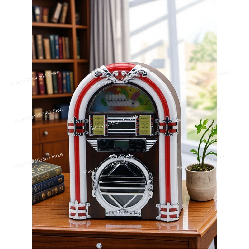 Restaurant Lighting Decoration - Jukebox Bluetooth Retrò Americano con Altoparlante,