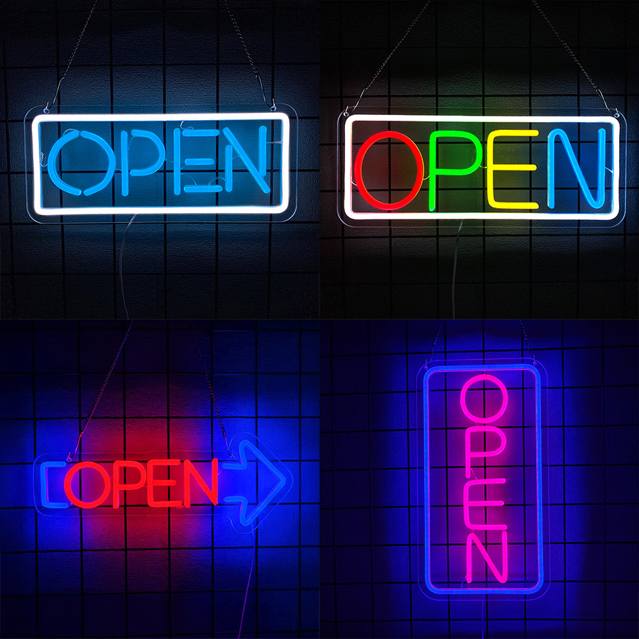 Restaurant Lighting Decoration - Insegna al neon serie Open per