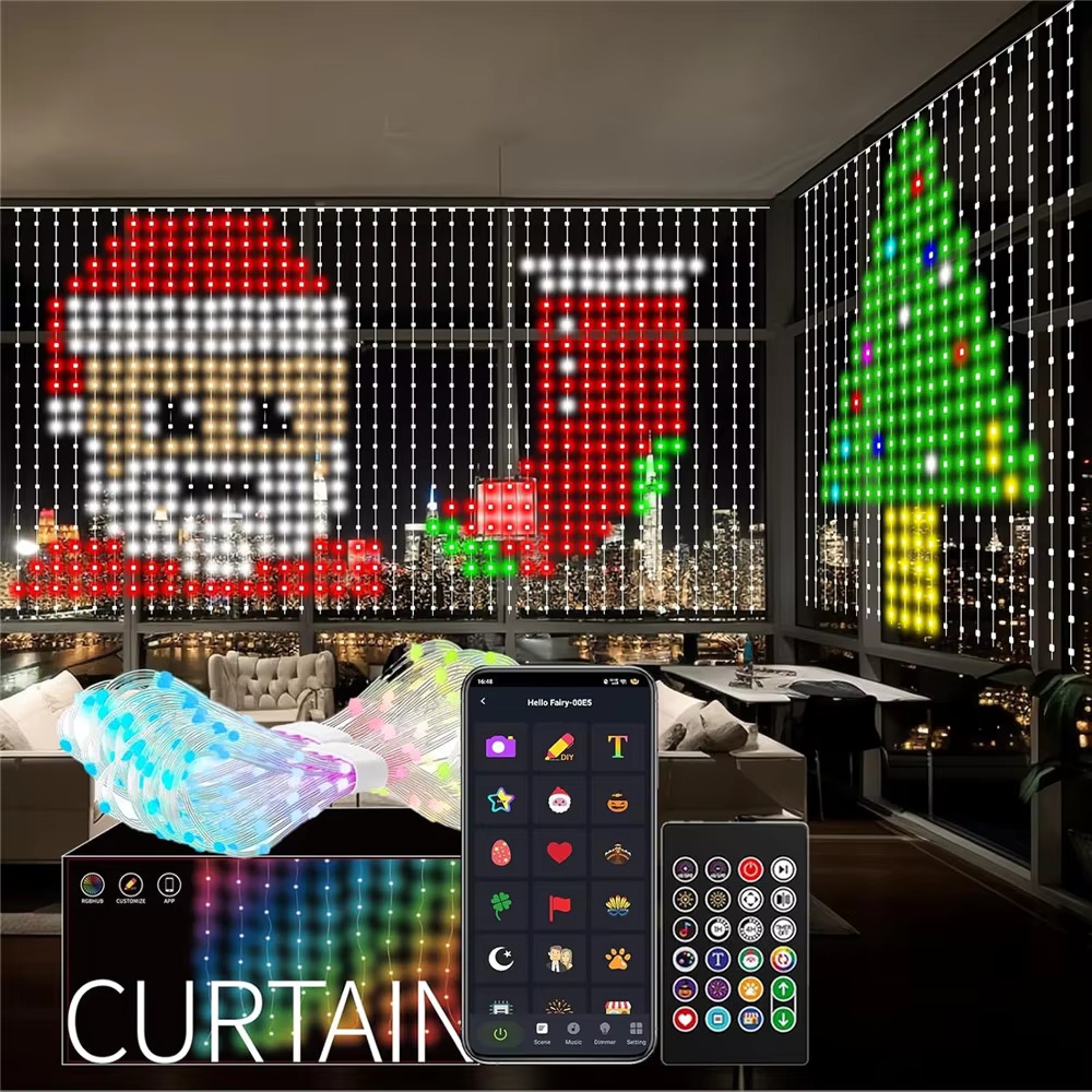 Fairy Light Curtain - Luci a tenda LED RGB intelligenti