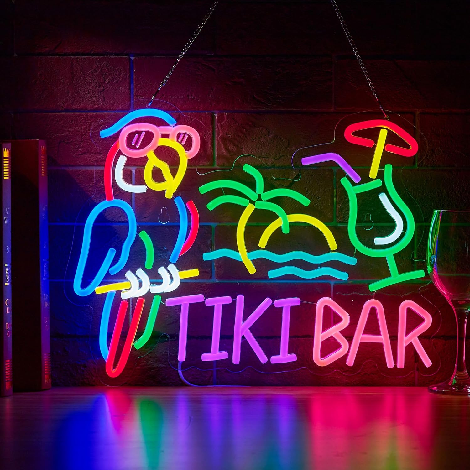 Restaurant Lighting Decoration - Insegna al Neon Tiki Bar con