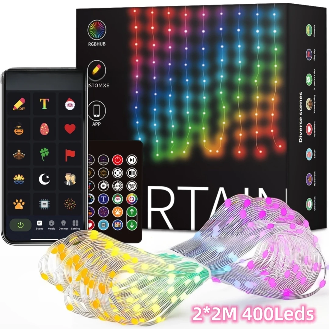 Fairy Light Curtain - USB Smart APP Tenda animata Stringa