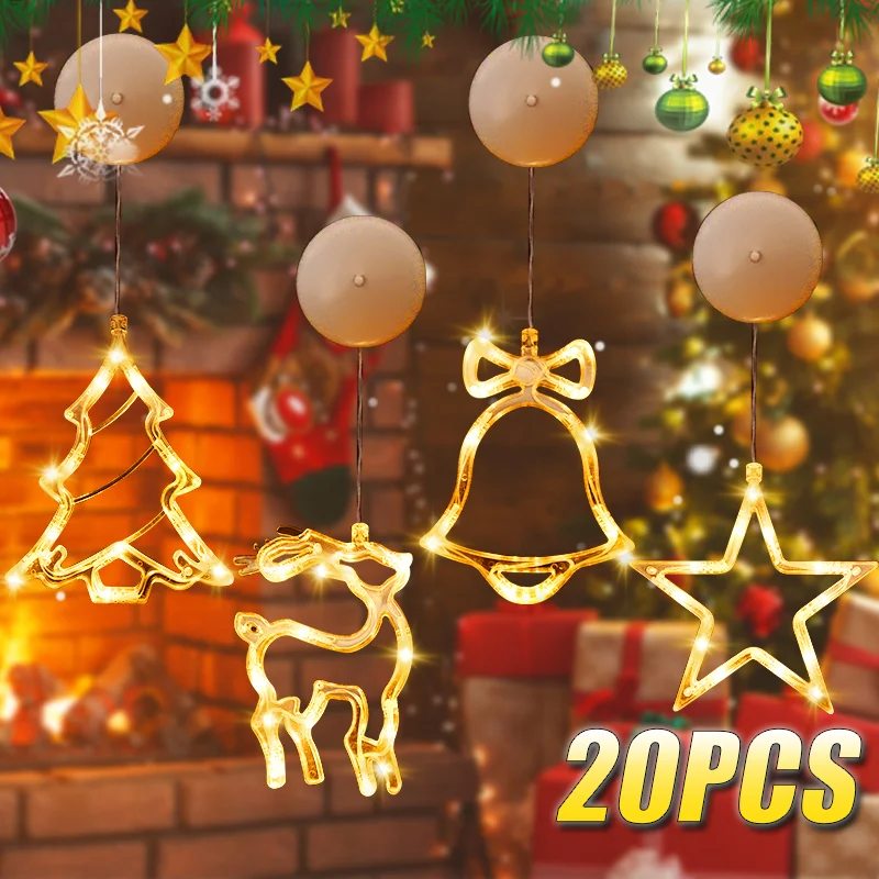 Wall Decor Lighting Tree - 1-20PCS LED Luci a ventosa natalizie