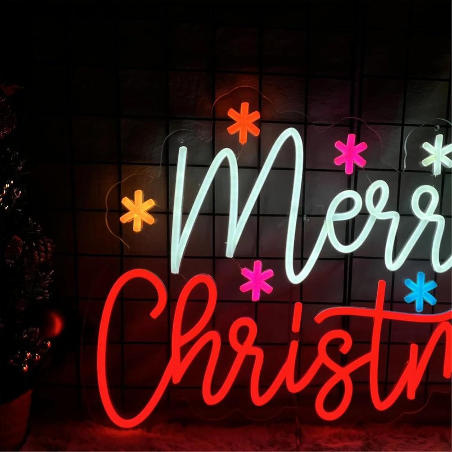 Insegna al neon di buon Natale - Wall Decor Lighting Tree recensione e prezzo