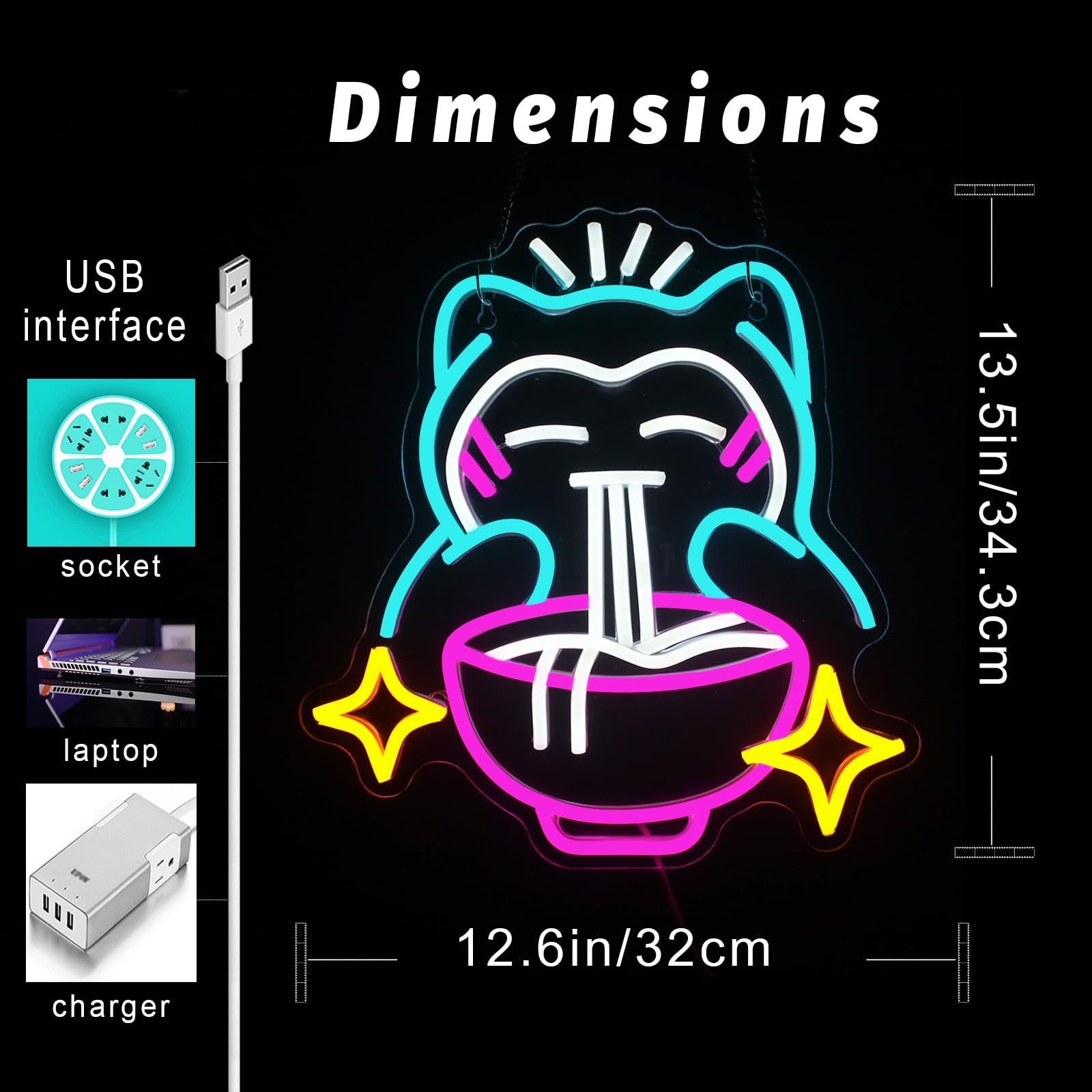 Luce al neon a LED Ramen - Ins - Restaurant Lighting Decoration recensione e prezzo