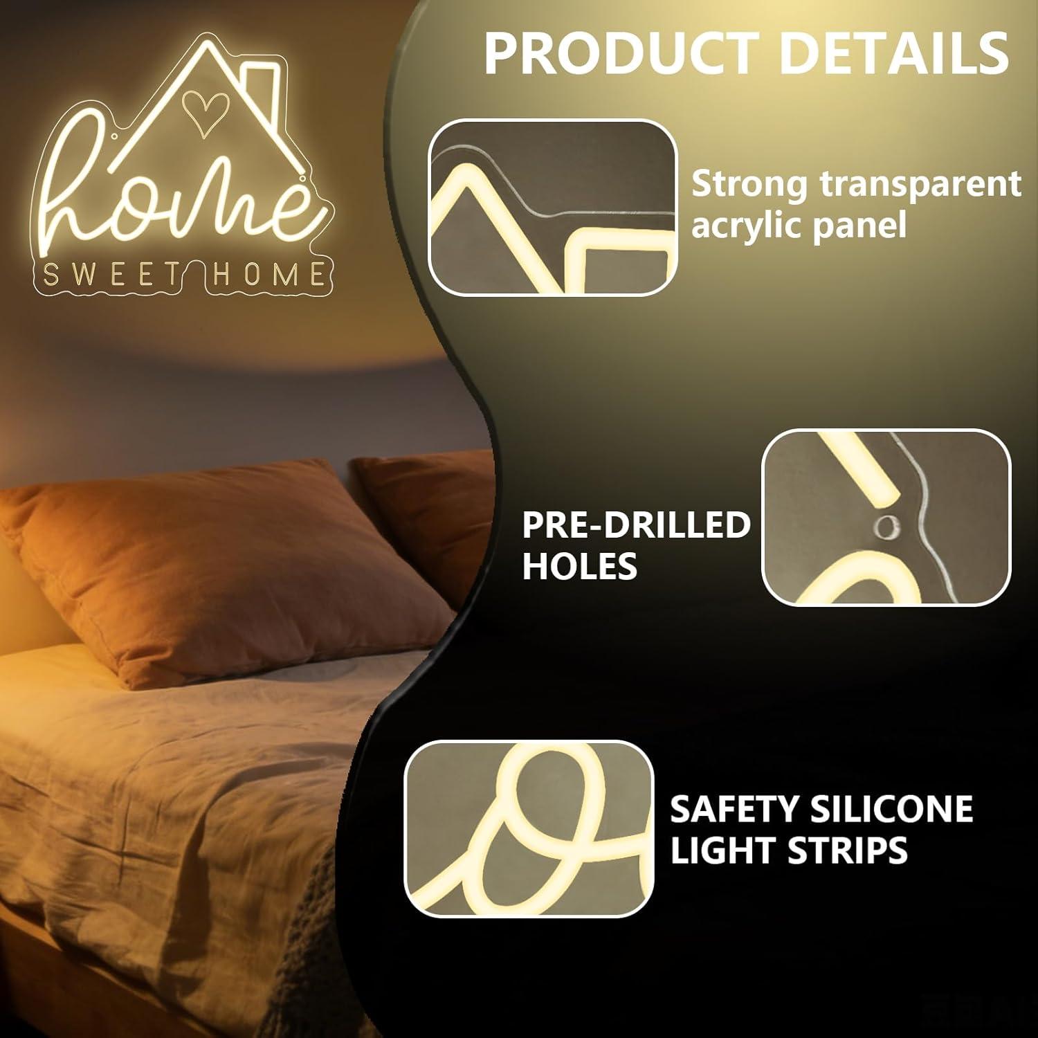 Insegna al Neon 'Sweet Home' c - Lighting Decor For Bedroom recensione e prezzo