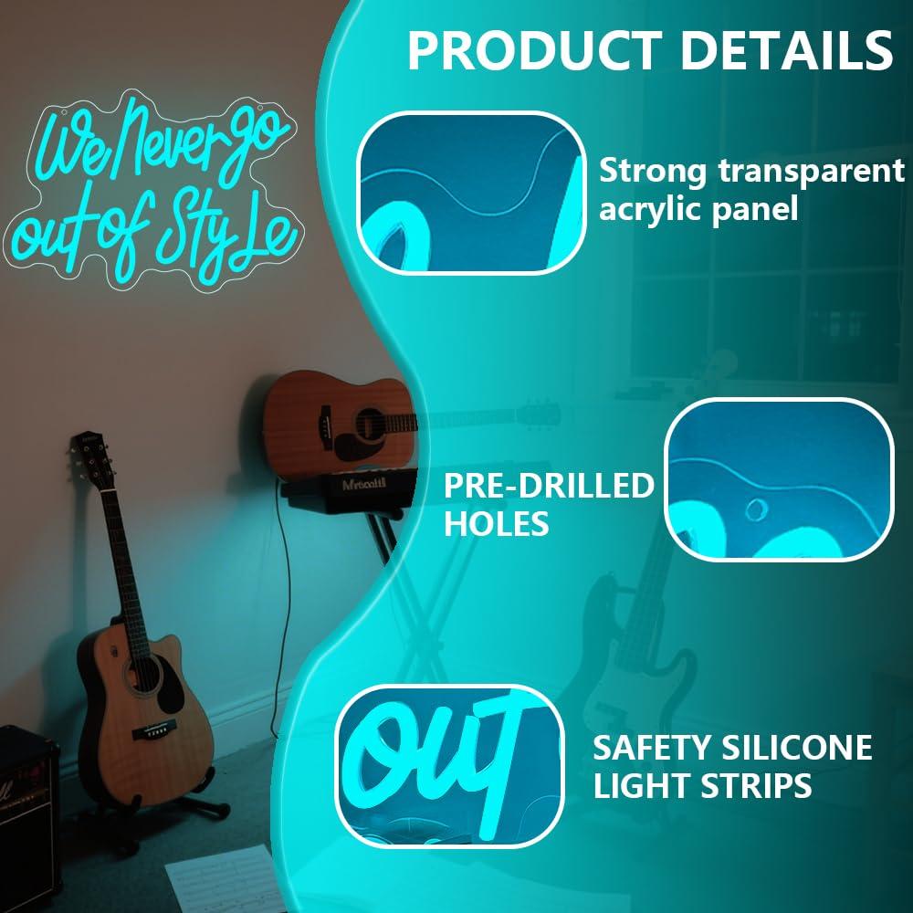 Insegna al Neon 'We Never Go O - Lighting Decoration In Bedroom recensione e prezzo