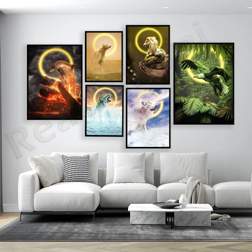 Elementi come aquila, lupo, de - Elements Lighting Decor recensione e prezzo