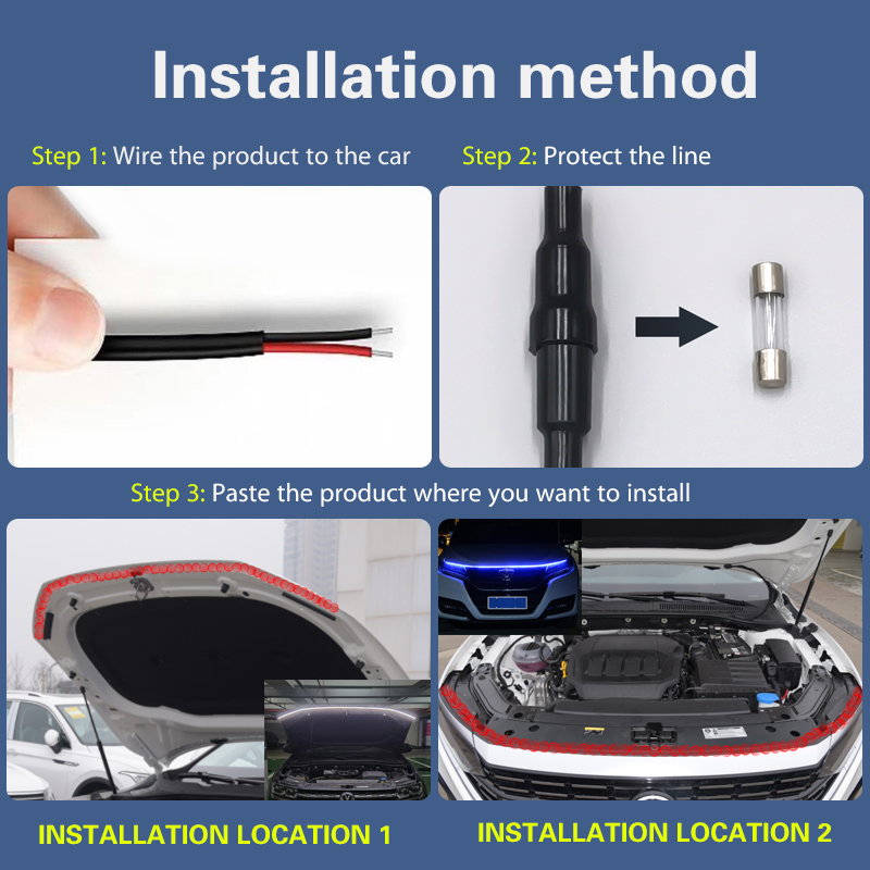 12V Scan start Flowing Led Car - Lighting Bolt Decor recensione e prezzo