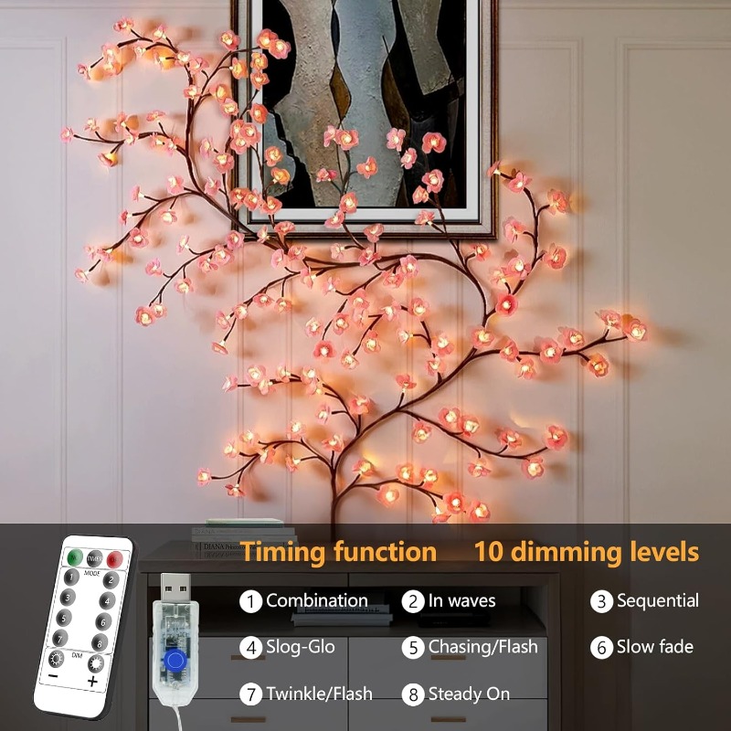 Luci a LED per rami di fiori d - Wall Decor Lighting Tree recensione e prezzo