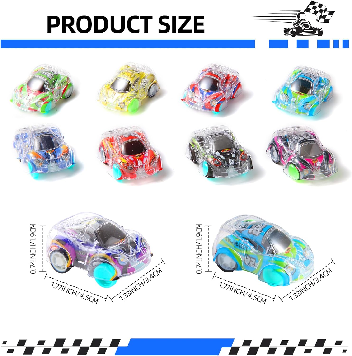 12/100 pezzi mini auto pull ba - Lighting Mcqueen Decor recensione e prezzo
