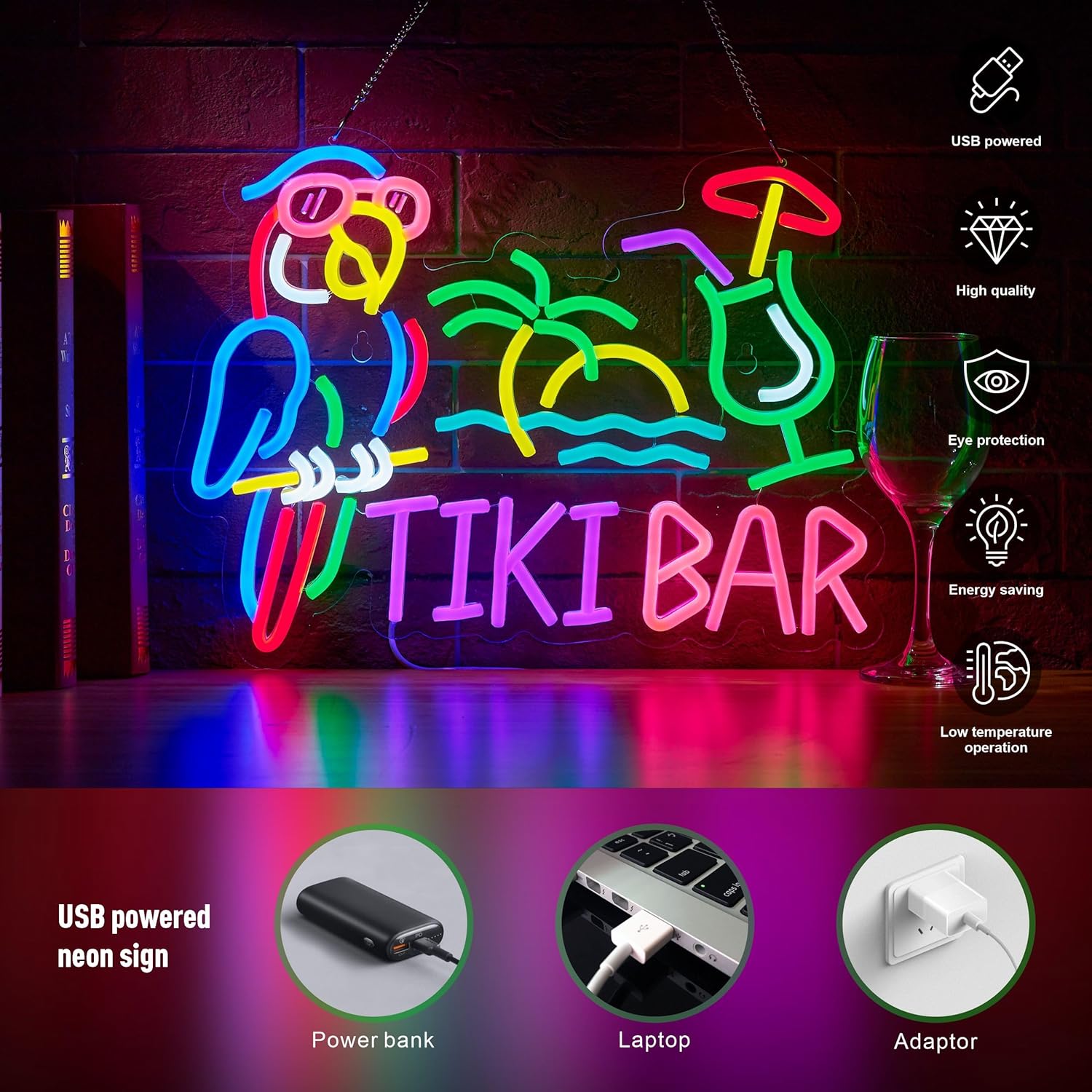 Insegna al Neon Tiki Bar con P - Restaurant Lighting Decoration recensione e prezzo