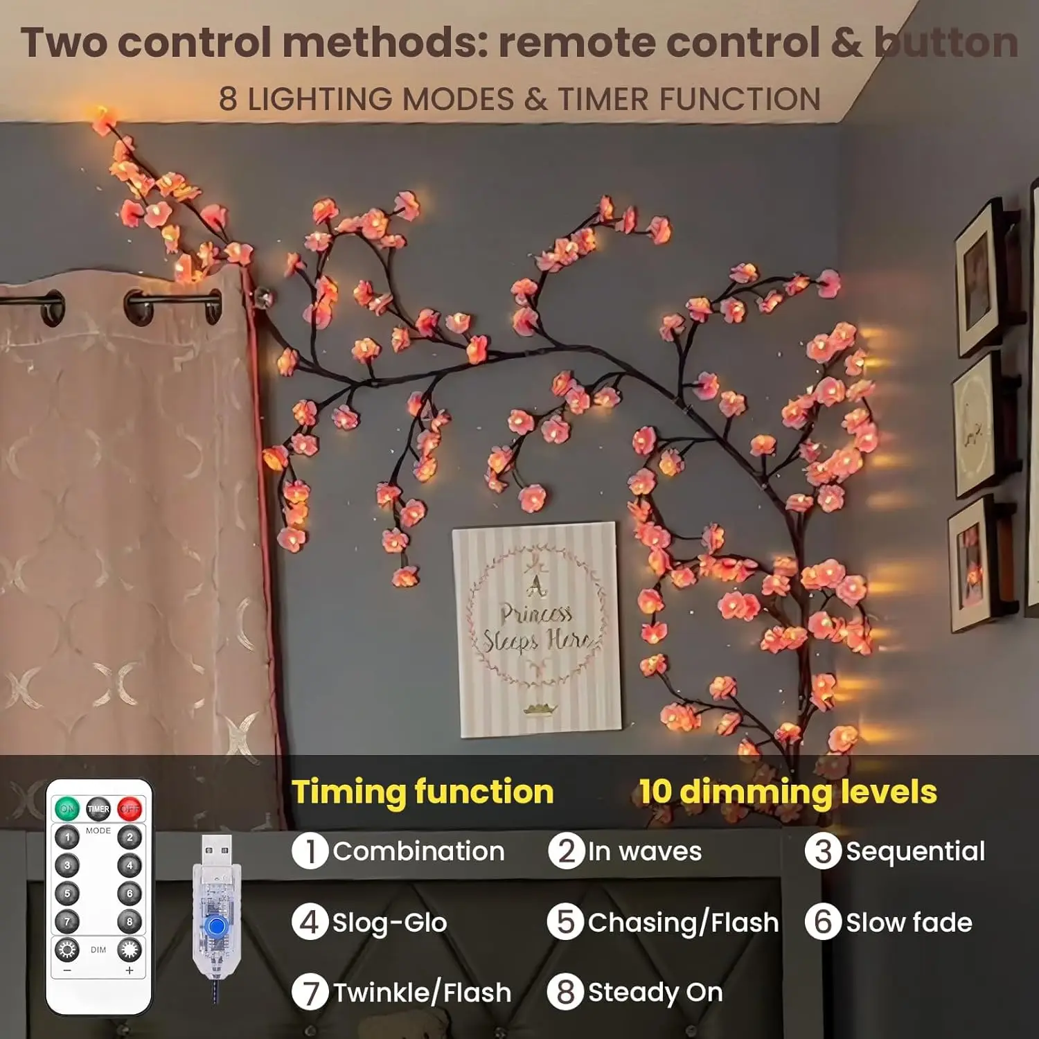 Fiore di ciliegio Salice Vino  - Wall Decor Lighting Tree recensione e prezzo