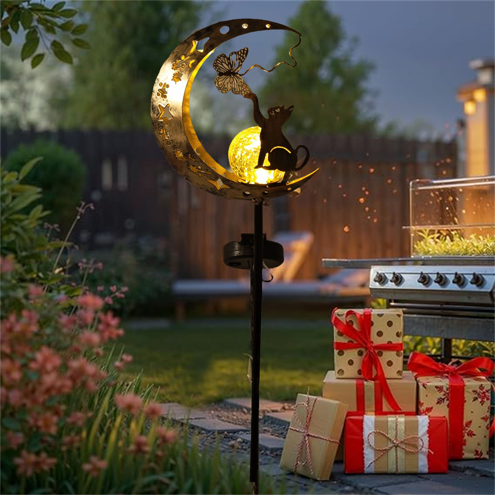 1 PC Gatto Luna Luce solare El - Elements Lighting Decor recensione e prezzo